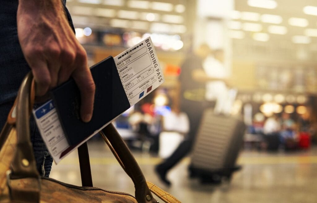 traveling abroad with child boarding pass airport