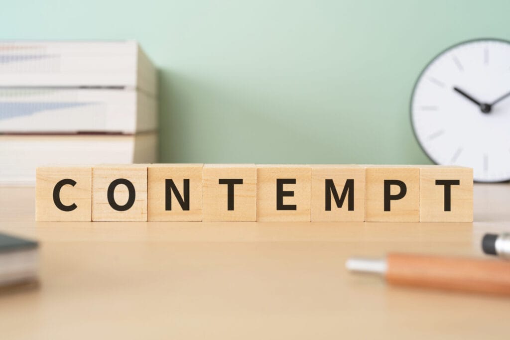 family law court contempt fro legal divorce separation children spouse