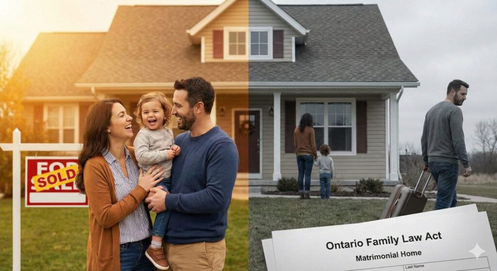 matrimonial home Ontario, who gets the house in a divorce Ontario, exclusive possession matrimonial home, Family Law Act matrimonial home, divorce and the family home